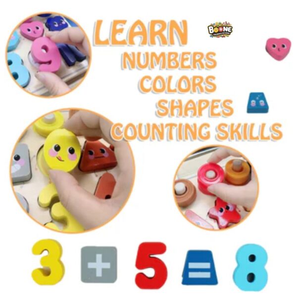 Textile Counters Numbers and Shapes 1