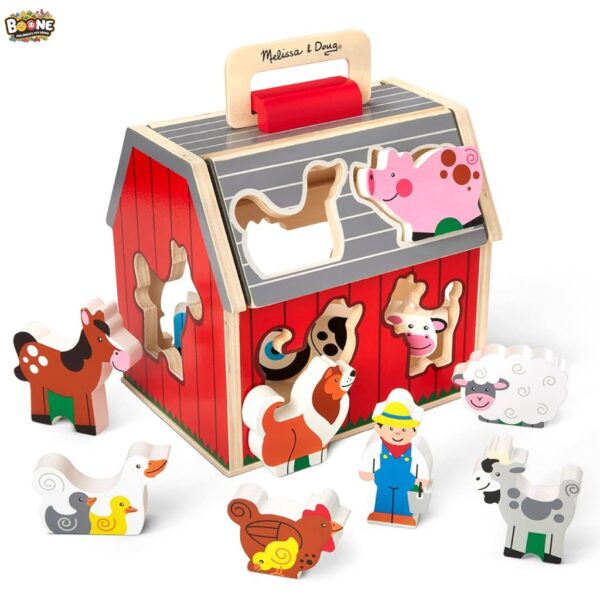 Melissa & Doug Wooden Take-Along Barn Toy 1