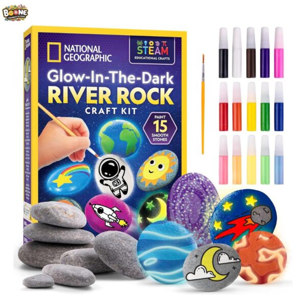 NATIONAL GEOGRAPHIC Glow in The Dark Rock Painting Kit